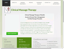 Tablet Screenshot of clinicalmassagerocklin.com